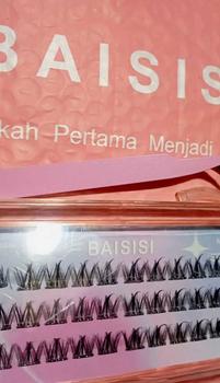 Product Review of [TANPA LEM] BAISISI Bulu Mata Palsu Individual Lashes Z11 Korean Segmentasi + FREE TWEEZER | eyelash extension | Douyin Lashes | Eye Make Up from ͟**a 1