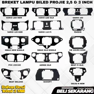 Breket Bracket Lampu Projie Biled 2,5 Inch & 3 Inch Semua Motor Beat Nmax Vario Aerox Scoopy Fazzio Pcx Freego Djv55