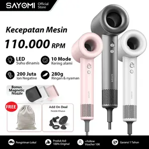 (New Arrival 650W) SAYOMI C-970A High Speed Hair Dryer 200 Juta Ion Negative Pengering Rambut Profesional Blower Strong Wind Low Watt Garansi 1.5 Tahun(18 bulan)