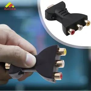 Converter HDMI To AV Full HD 1080P Mini Adaptor 3 Warna RCA Output Audio Video Gambar Jernih Untuk TV Analog Konverter HDMI Ke AV