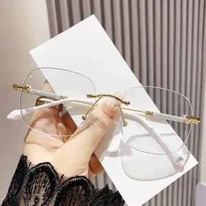Kacamata Minus Lensa minus 0 s/d -4.0 Kacamata bergaya untuk pria dan wanita yang memblokir cahaya biru dan radiasi Eyewear Glasses