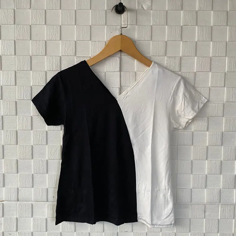 kaos atasan wanita kombinasi/baju cewek/pakaian perempuan/kaos wanita terbaru kekinian 1
