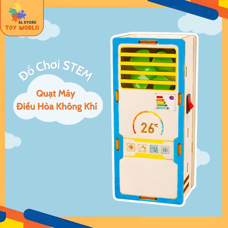 Đồ chơi trí tuệ STEM Thang Máy Điện, đồ chơi gỗ tự lắp ráp - Mô hình giáo dục…