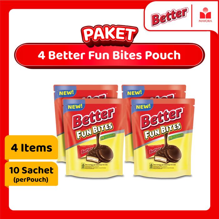 Gambar Paket 4 Biskuit Better Funbites Pouch - Paket4-BetterFunbitesPouch dari Mayora Kota Administrasi Jakarta Barat Tokopedia