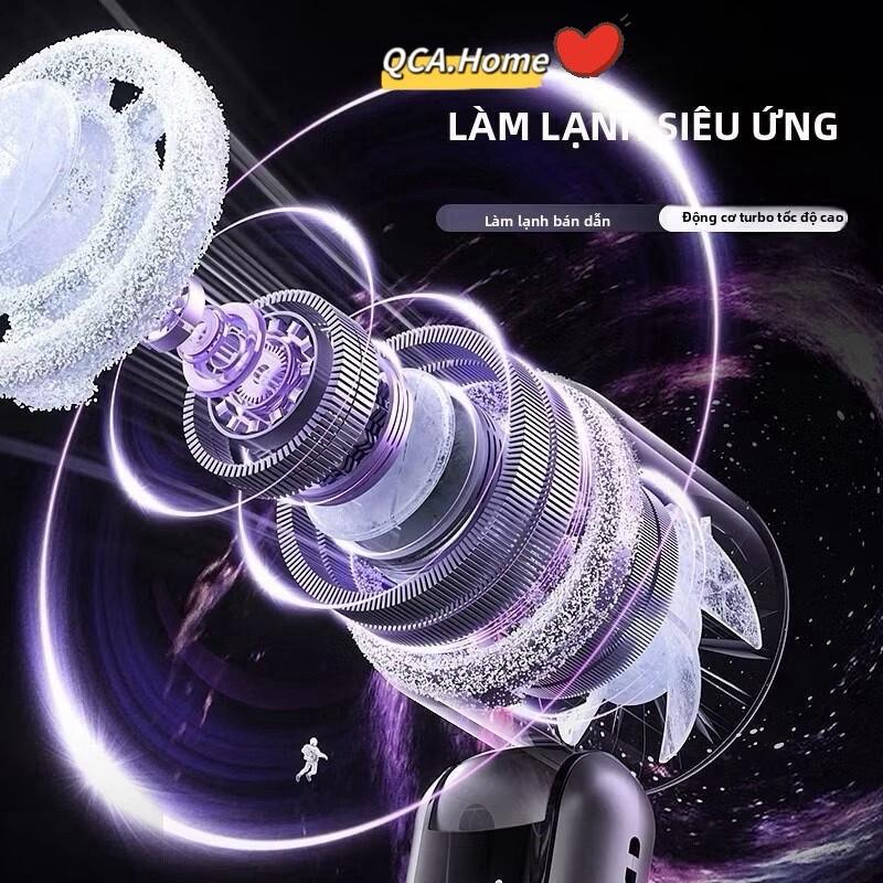 Quạt Mini Sò Lạnh Siêu Mát -Quạt Turbo Làm Lạnh Làm Mát 100 Tốc Độ Gió Pin 3000MAH Siêu Lâu 3