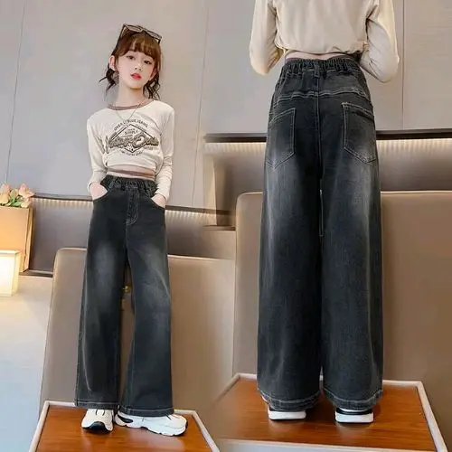 CELANA FASHION UNISEX BAGGY GOMBRONG ANAK  USIA 4-13 TAHUN / KULOT JEANS ANAK VIRAL TERBARU Bisa untuk anak cowok cewek 2