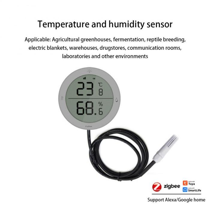 Temperature Sensitivity Monitor Jual Tuya ZigBee Hygrometer Thermometer Detector High Sensitivity ...