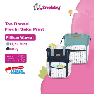 Snobby Tas Bayi Ransel Flechi Saku Print - SBT7094