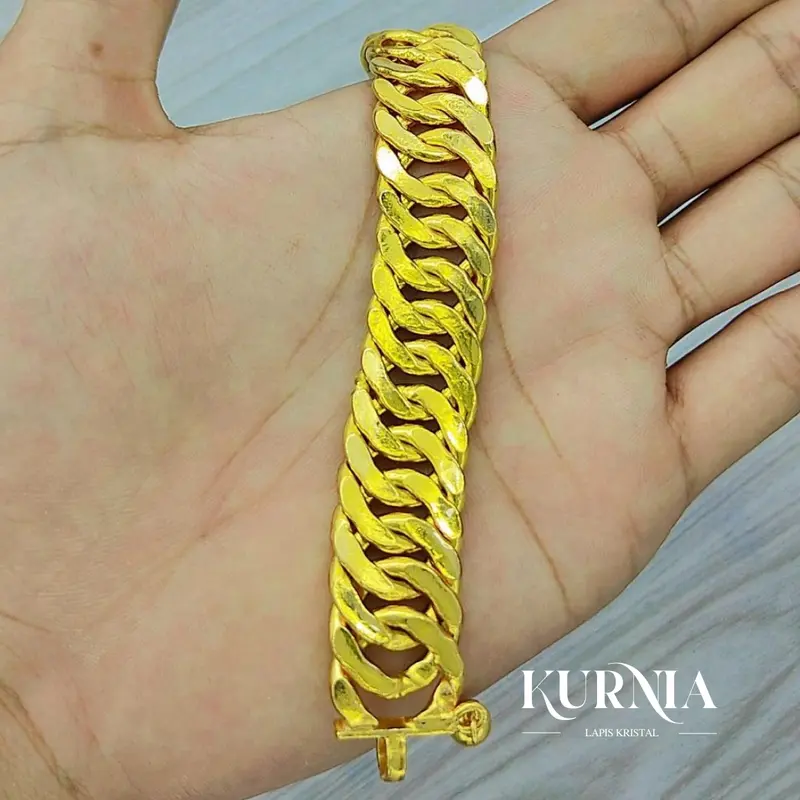 Gelang Model Lipan Motif Susun Double Perhiasan Lapis Kristal Bracelets - Kurnia Lapis Kristal gelangrantai gelang  lipan gelang  lipan  terbaru sisik 5