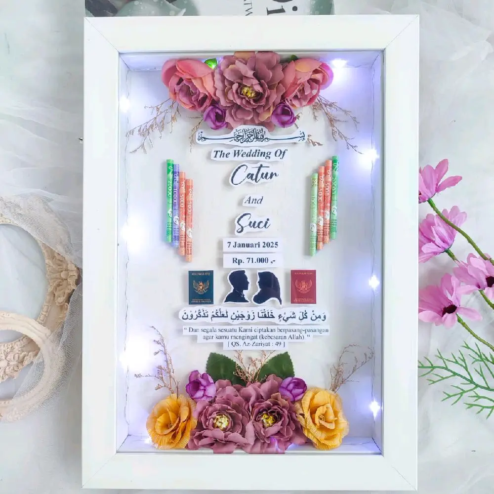 MAHAR MINIMALIS TYPE A | Mahar Pernikahan Murah | simple | ukuran 20x30cm dipasang di dinding
