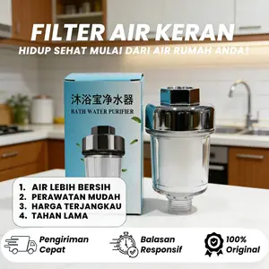 Filter Air Keran Penyaring Air Kran untuk Dapur & Kamar Mandi One Home Filter Kran Air Bersih Rumah Tangga Penjernih Air Sumur Kuning  Karbon Aktif Saringan Kran Air Filter Anti Kotoran, Karat, Dechlorinasi