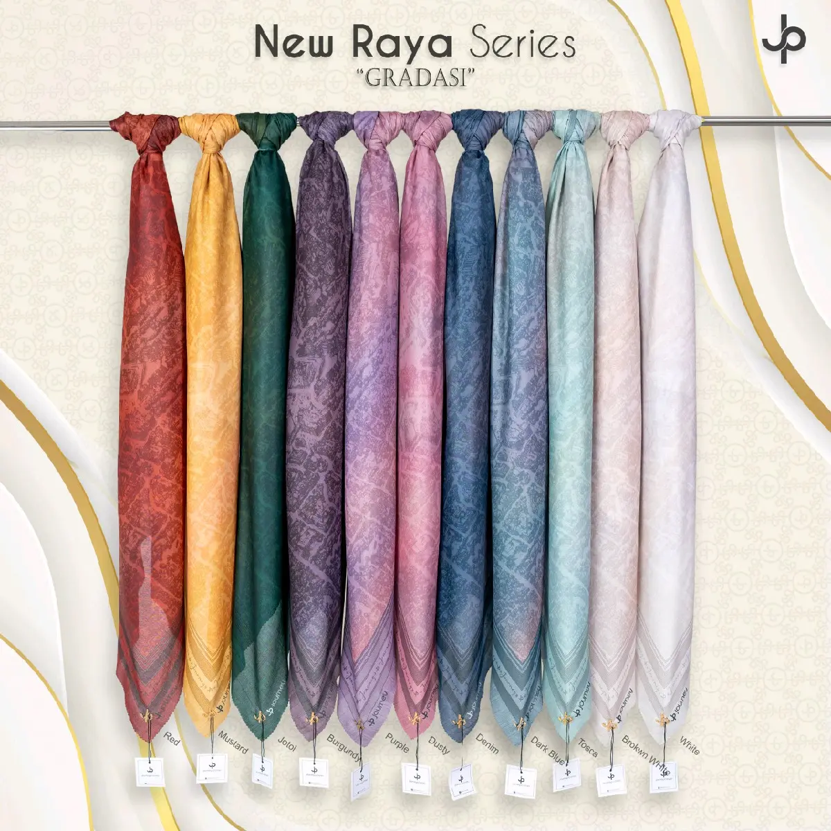 Jilbab Journey Scarves Original Raya Gradasi Series Promo hijab motif