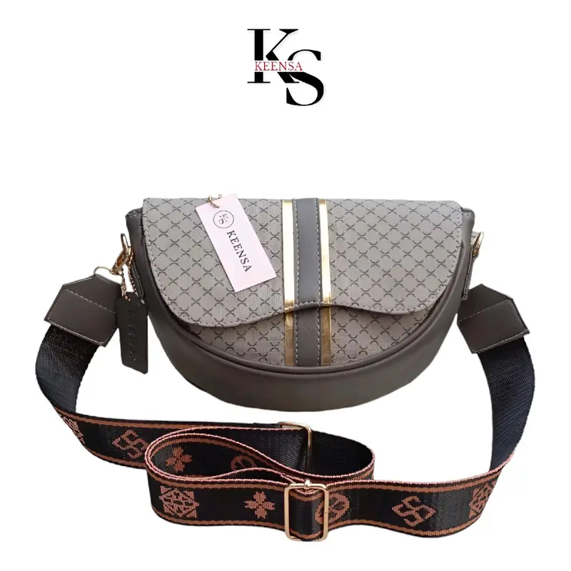 [BELI LOKAL] KEENSA Tas Selempang Wanita Dhenissa Bahan PVC Motif Silang Kulit tas tote bag whits tas selempang & bahu 0