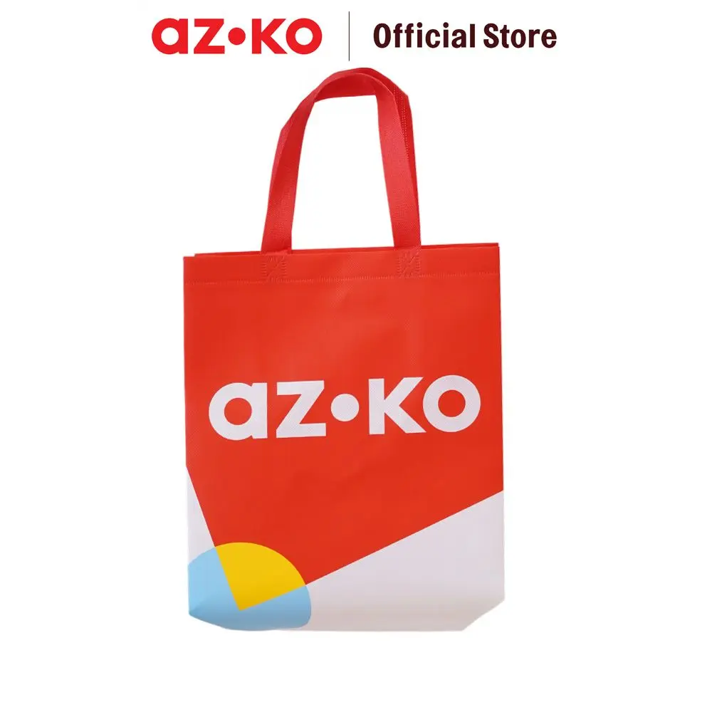 AZKO Tas Belanja Lite Carry - Merah/Putih Shopping Bag Grocery Tote Kantong Belanja Reusable Carry Bag Pasar