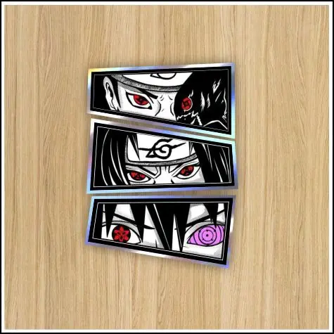 sticker T62, sticler gara, naruto, anime naruto 3pcs