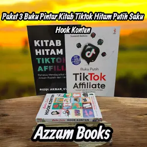 Paket 3 Buku Putih Tiktok Affiliate+Hitam Tiktok+Buku Saku Hook Konten(isi lengkap 3 Buku Best Quality)