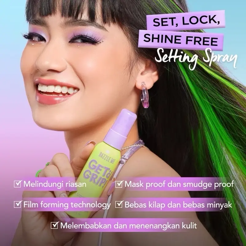 DAZZLE ME GET A GRIP SETTING SPRAY FINISHING 60 ML 2
