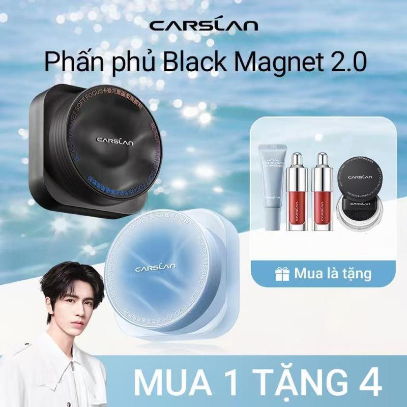 [Chanhbeauty93] Phấn phủ Black Magnet Carslan bám nền 2.0, kiềm dầu định hướng, nâng cấp công nghệ lành tính cho da 8g+[Free gifts]son bóng mini 1g*2+Kem nền dạng lỏng 5g*1+Phấn phủ Black Magnet mini*1
