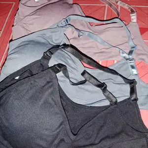 Bra Menyusui Bra Tanpa Kawat Bra Gesper Bra Bersalin Ukuran Ekstra Besar Katun Nyaman Hitam Ungu 937