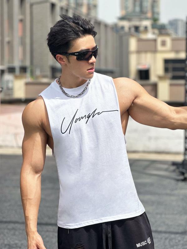 Tanktop Singlet Pria Cowok Olahraga Katun BX38 1