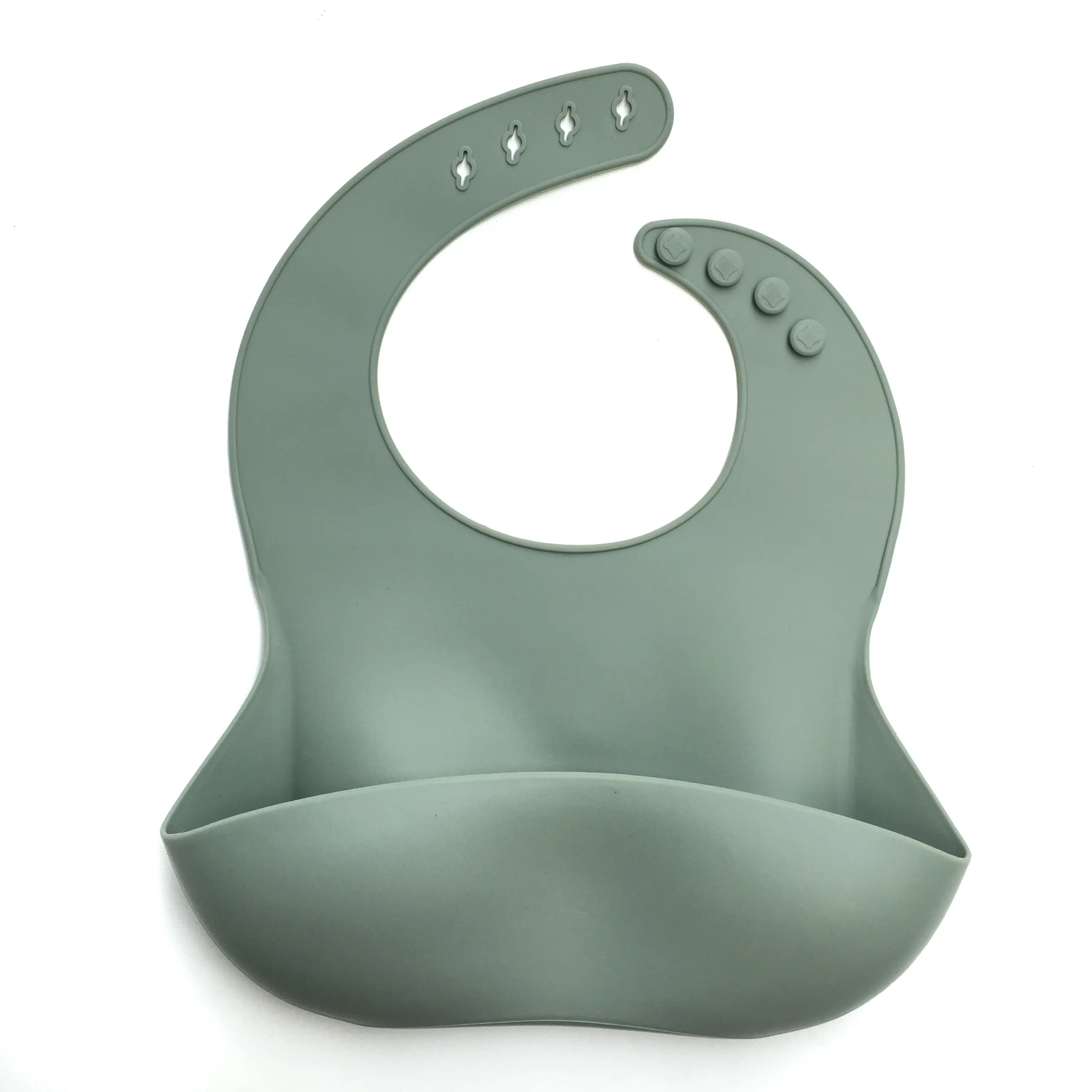 silicone bib - Sage Rubber Orange