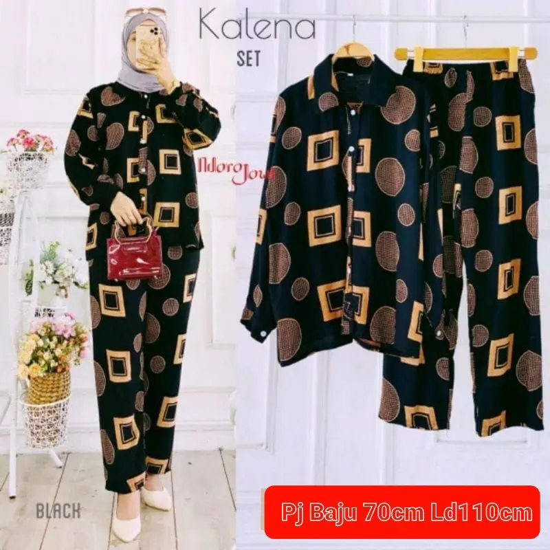 Setelan kemeja wanita motif polkadotkotak/oneset wanita motif circle/setelan kemeja wanita/oneset tiedye wanita/baju wanita terbaru