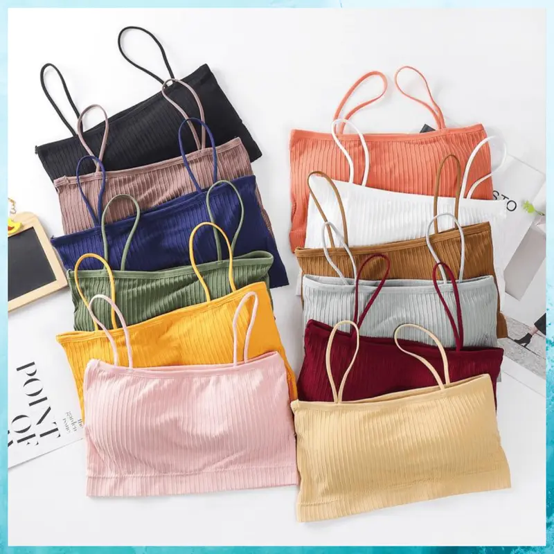 PARIS Bra Cewe Kemben Pakain Dalam Wanita Bh Seamless Ukuran Free size Bahan Nylon Dengan 11 Varian Warna Motif Polosan 1012 0