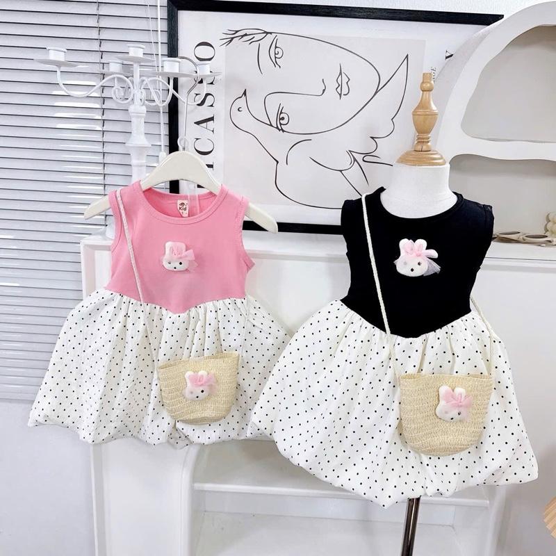 (DEAL MỞ BÁN X TẶNG TÚI CÓI)Váy bồng bềnh xinh cho bé có thỏ đáng yêu , váy bé gái , đầm bé gái 6-30kg