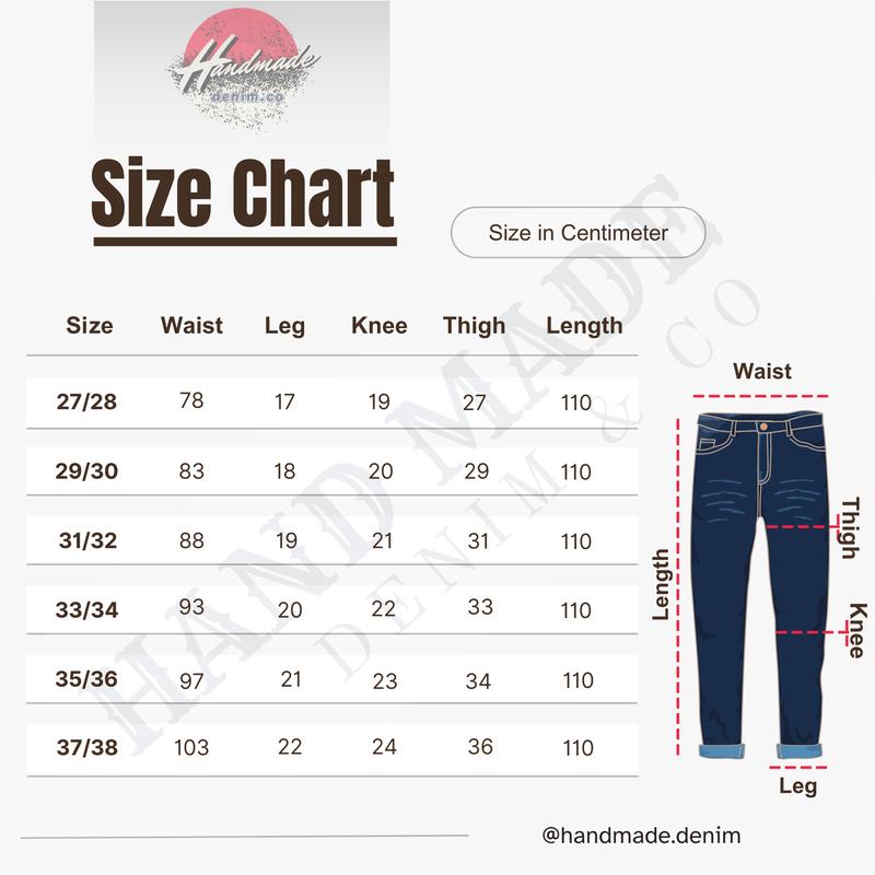 Product Introduction of Jeans Denim Selvedge Accent 150z Original Handmade Hamster Fit Pria Slim Retro Hitam 0