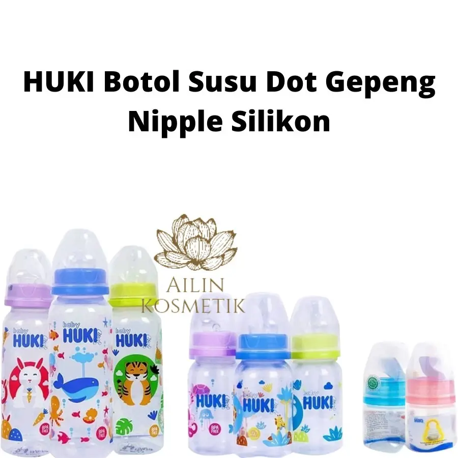 HUKI Botol Susu Dot Gepeng  / Botol Susu Bayi