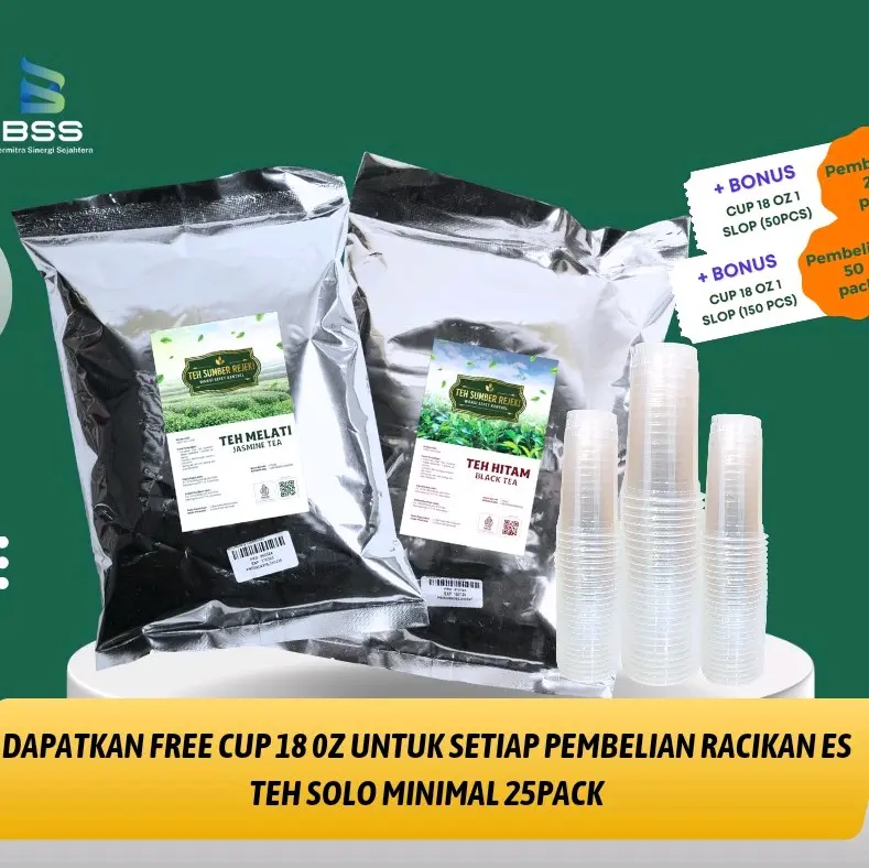 Teh Racik Wasgitel Premium 25 Pack - Gratis 1 Slop Cup Polos & 50 Pack - Gratis 3 Slop Cup Polos 0