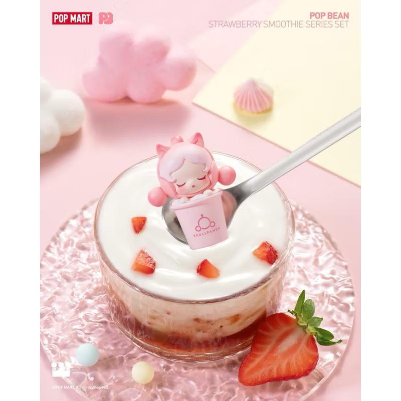 Product Introduction of POP MART POP BEAN Strawberry Smoothie set of 6 (Taiwan Exclusive) + Crybaby pin 5