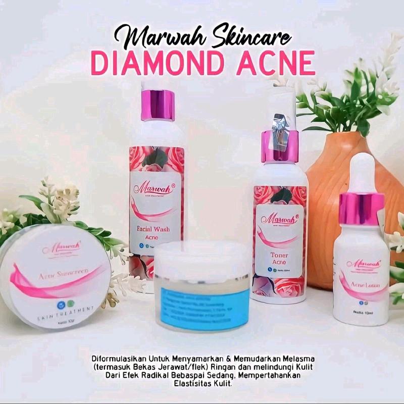 Semua Paket Marwah Skincare krim malam klinik untuk anti aging flek hitam dan kerutan mencerahkan kulit agar wajah glowing putih memudarkan flek hitam noda hitam menyamarkanbekas jerawat yang membandel Mengencangkan Platinum diamond bright tea tree 5