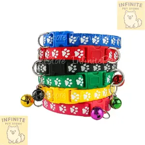 Kalung Kucing / Anjing Bermotif Jejak Kaki Hewan