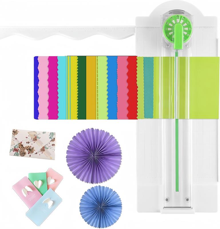 Jef Paper cutter 12-in-1 Paper trimmer 12 modes Rotation control Portable use Creative teaching tools Used for scrapbook paper-cut art DIY creation 1