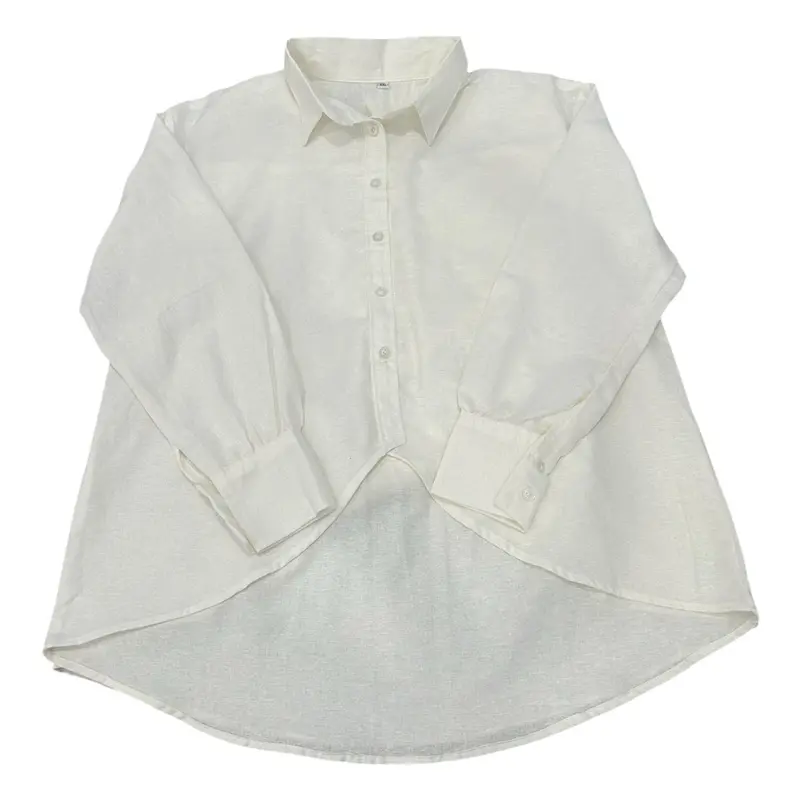 Tiffany Linen Shirt Oversize - Kemeja Basic Linen Atasan wanita Casual Korean style Formal - Baju kerja wanita Busui Friendly 3