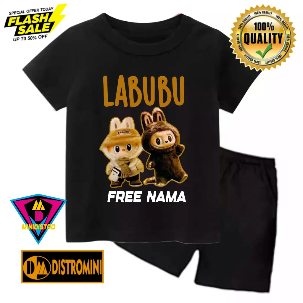 Baju Anak setelan LABU free nama  Sablon Nama Suka-suka Parsel Anak Fesion 1-6th Cotton Combad - Fashion Katun Bayi Cowok Laki-Laki Perempuan