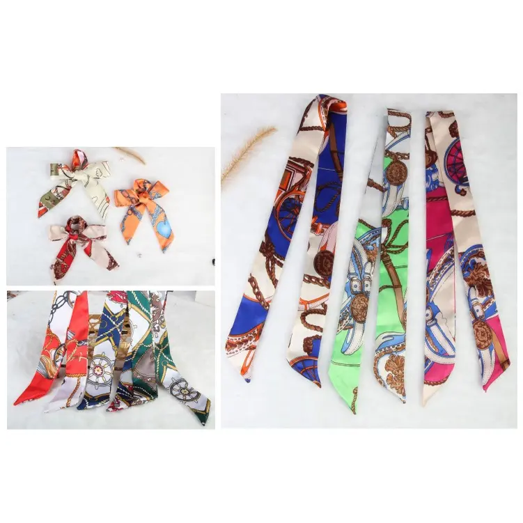 DAPAT 3 PCS-Vintage Syal Scarf 100% SILK IMPORT Syal Tas Twily Ikat Rambut Accesories Tas dan Ikat Rambut Aksesoris Kain Elegan 0