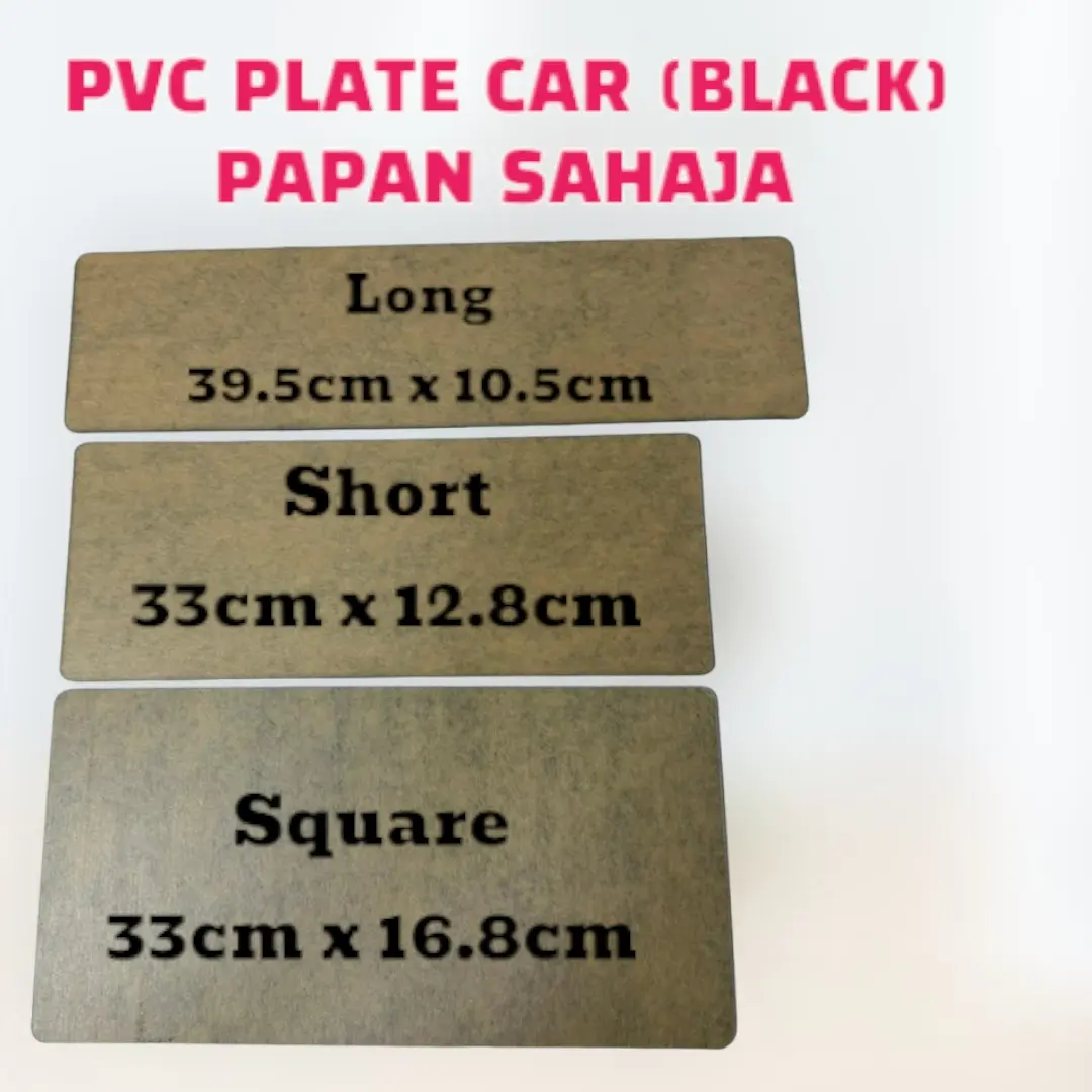 Plat hitam kereta kosong / papan hitam kereta kosong / plat kereta kosong Accessories Car