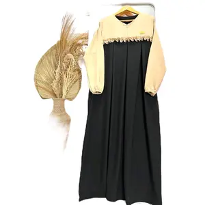 Gamis kombinasi terbaru/gamis Busui friendly/gamis cringkle airflow premium