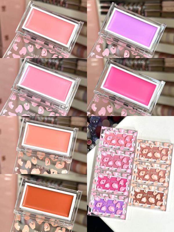 Phấn má hồng JILL LEEN, bùn, tím, làm sáng, phồng, tạo khối, dưỡng ẩm tự nhiên và thân thiện với da má  hồng jill leen 101 má  hồng