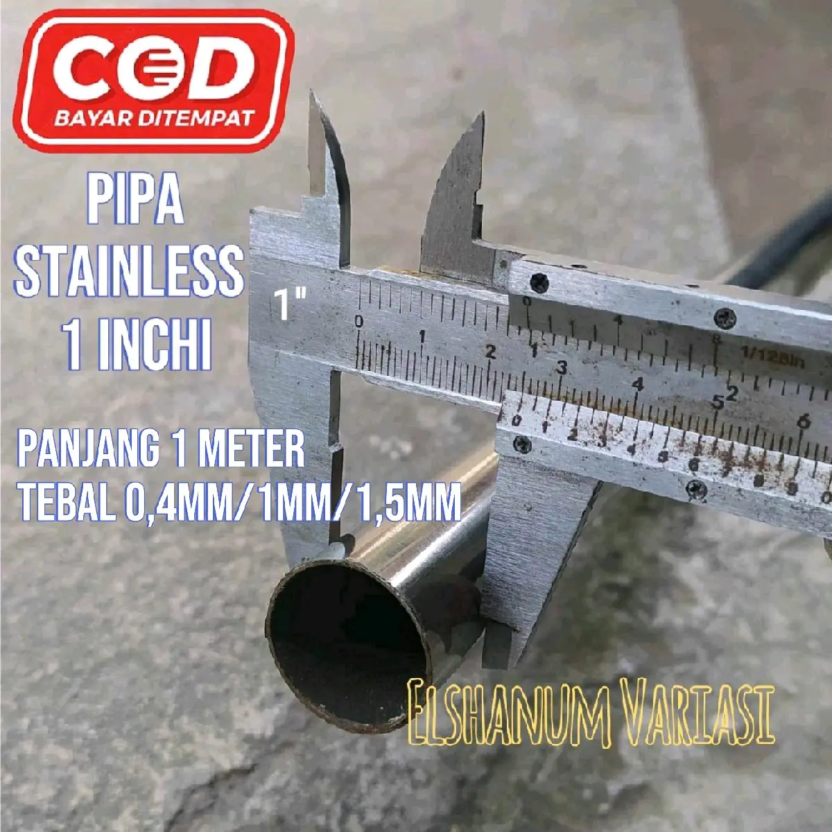 4(COD) PIPA STAINLESS STEEL 1 inchi panjang 1 meter