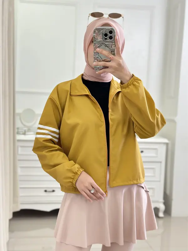 Alfan - Jaket Crop Parasut - Atasan untuk Olahraga Wanita 2