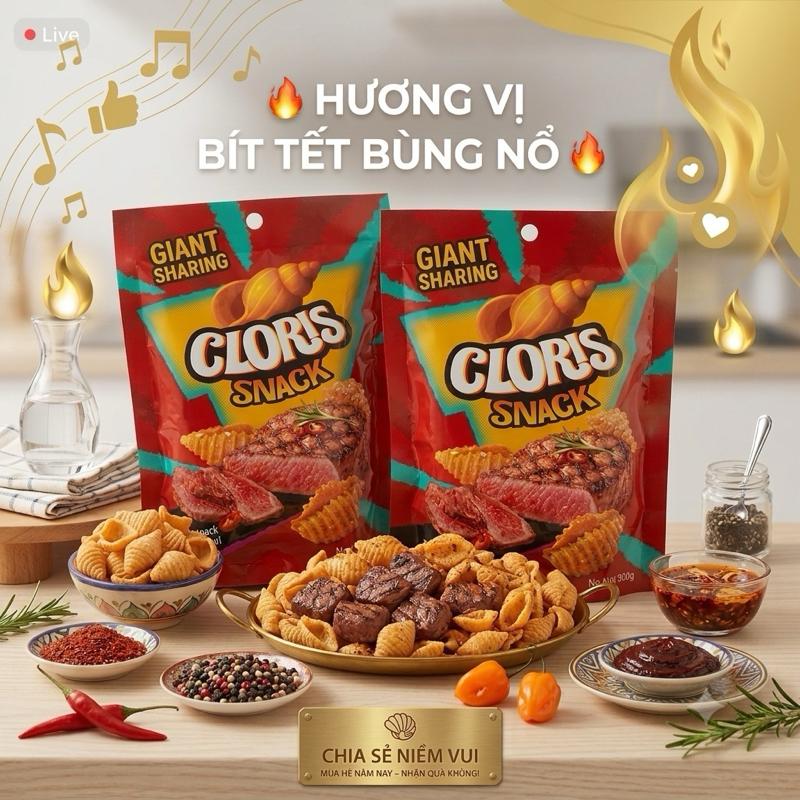 Snack Cloris vị mực nướng 18g - Hương vị đậm đà, thơm ngon