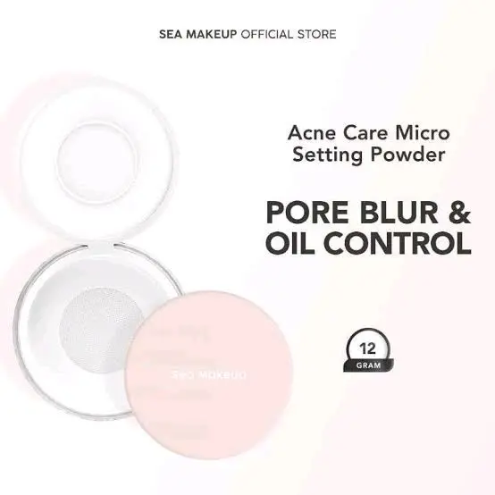 SEA MAKEUP ACNE CARE MICRO TRANSLUSENT SETTING POWDER LOOSE POWDER Wajah Kosmetik