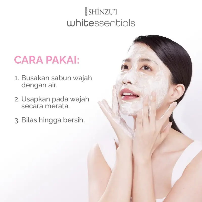 Shinzui WHITEssentials Double Brightening Facial Wash Snow Mushroom 4