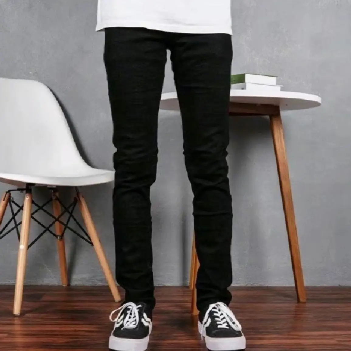 Celana Jeans Pensil Pria Panjang Slimfit Skinny Premium distro Hitam Melar