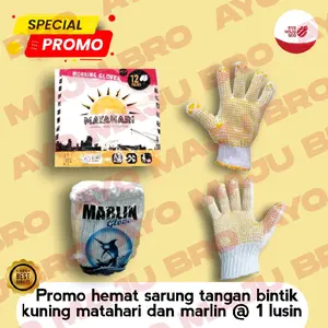 Promo Sarung Tangan Matahari dan Marlin bintik kuning @1 lusin