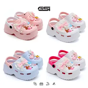 GSI Shoes Kids - Sandal Anak Perempuan Baim Fuji Tebal Pita Bahan Karet EVA Premium Antislip Elastis dan Ringan dengan Desain Menarik dan Warna Ceria