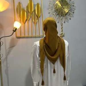 Hijab Segiempat Paris Tasel Polos by Mapp.id Kerudung Muslim